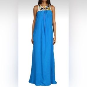 Badgley Mischka Chunky Yoke Maxi Dress